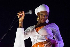Grammy Award winning artists India.Arie performed at the African Fest on Labor Day. (Photo by Chris Hakkens)