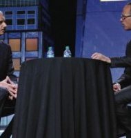 Attorney General Eric H. Holder, left, with Lester Holt, NBC news reporter, at the 2011 National Association of Black Journalists convention held at the Pennsylvania Convention Center in Center City.  ABDUL R. SULAYMAN/TRIBUNE CHIEF PHOTOGRAPHER