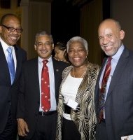 Eugene Robinson, Congressman Bobby Scott, Elaine Jones, and John Payton during the NAACP LDF's 70th Anniversay celebration in Washington, D.C.
