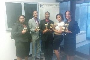 Members of the Prairie State College team that took fourth place during the Kishwaukee College speech tournament last month were (from left) Kelli Campbell, Nick Williams, Robert Roberts, Adrianna Carr, and Nadia Crawley. (Photo Credit: Prairie State College)